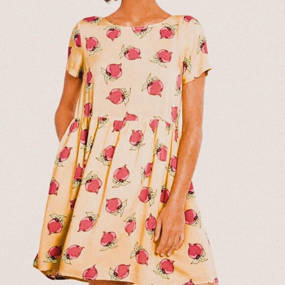 ModCloth “Beet It” Veggie Print Babydoll Dress – Whimsical Cottagecore small - Picture 1 of 8